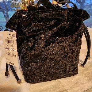 Black velvet bag